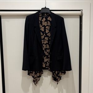 Thakoon Blazer Jacket with Scarf Patterned Lining Sz 8